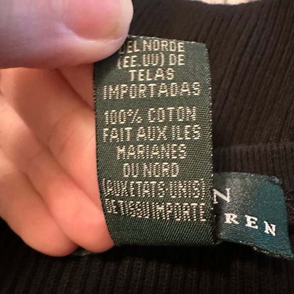 Lauren Ralph Lauren Black Sweater Maxi Tank Dress Size Large - Picture 7 of 7